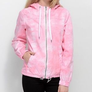 Zine Pink Tie Dye Jacket Windbreaker